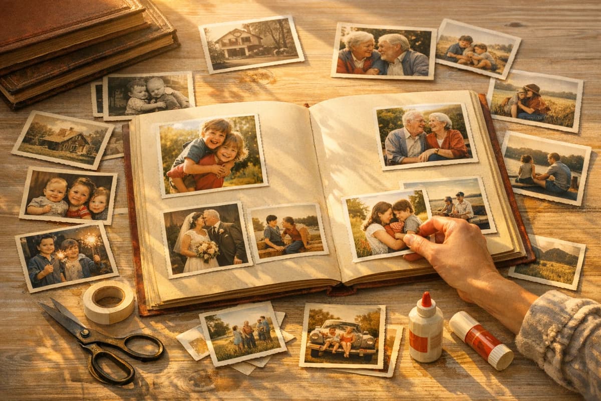 Creer un livre photo de famille : du tri a l'impression