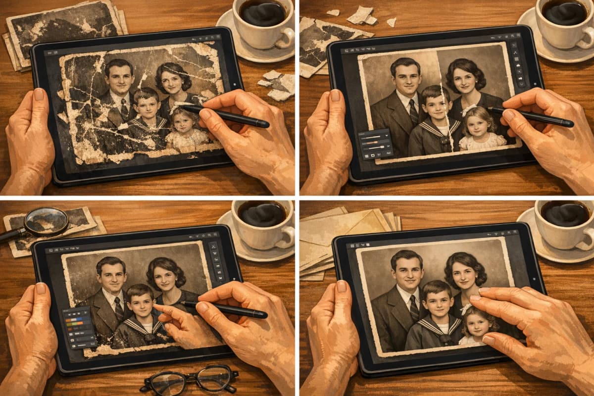 Comment restaurer une photo ancienne avec l'IA : tutoriel etape par etape